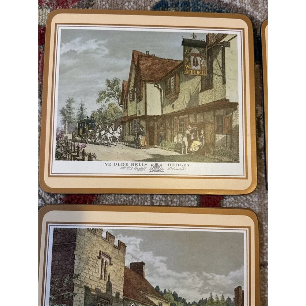 Pimpernel Place Mats -Old English Inns Cork Backs 9